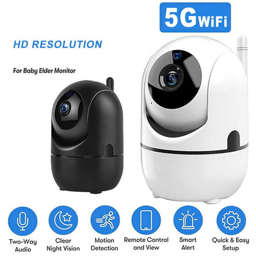 1080P Wireless Camera 355° Camera Mini Pet Video Surveillance Camera with Wifi Baby Monitor Smart Home Black US PLUG