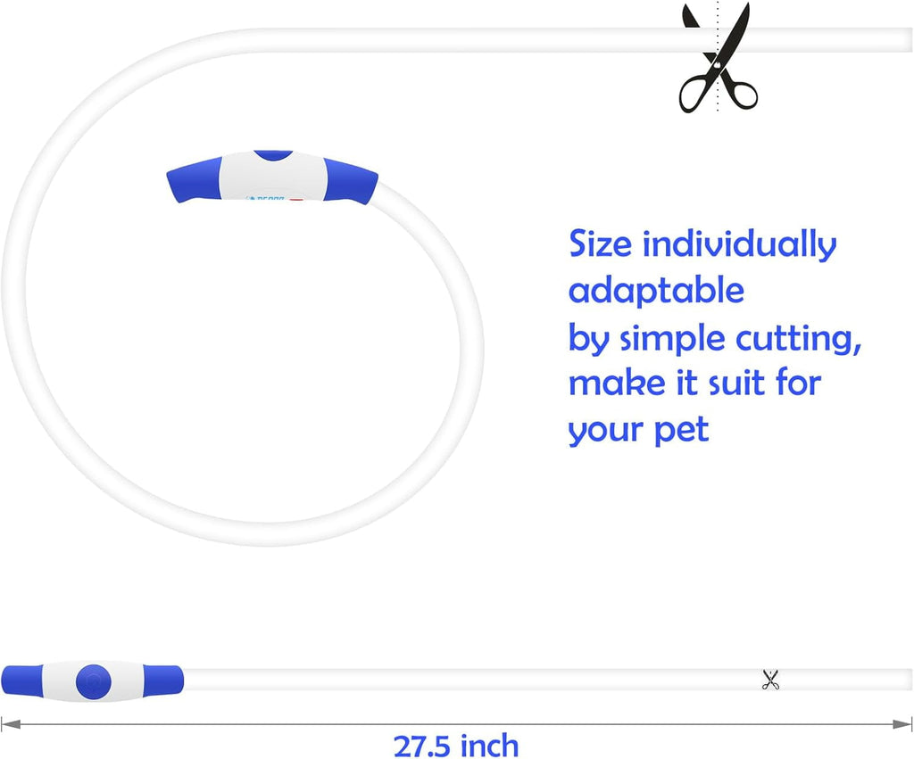 2Pack-Led Dog Collar, USB Rechargeable Flash Dog Necklace Light, Pet Safety Collar Makes Your Beloved Dogs Be Seen at Night for Small Medium Large Dogs(Green)