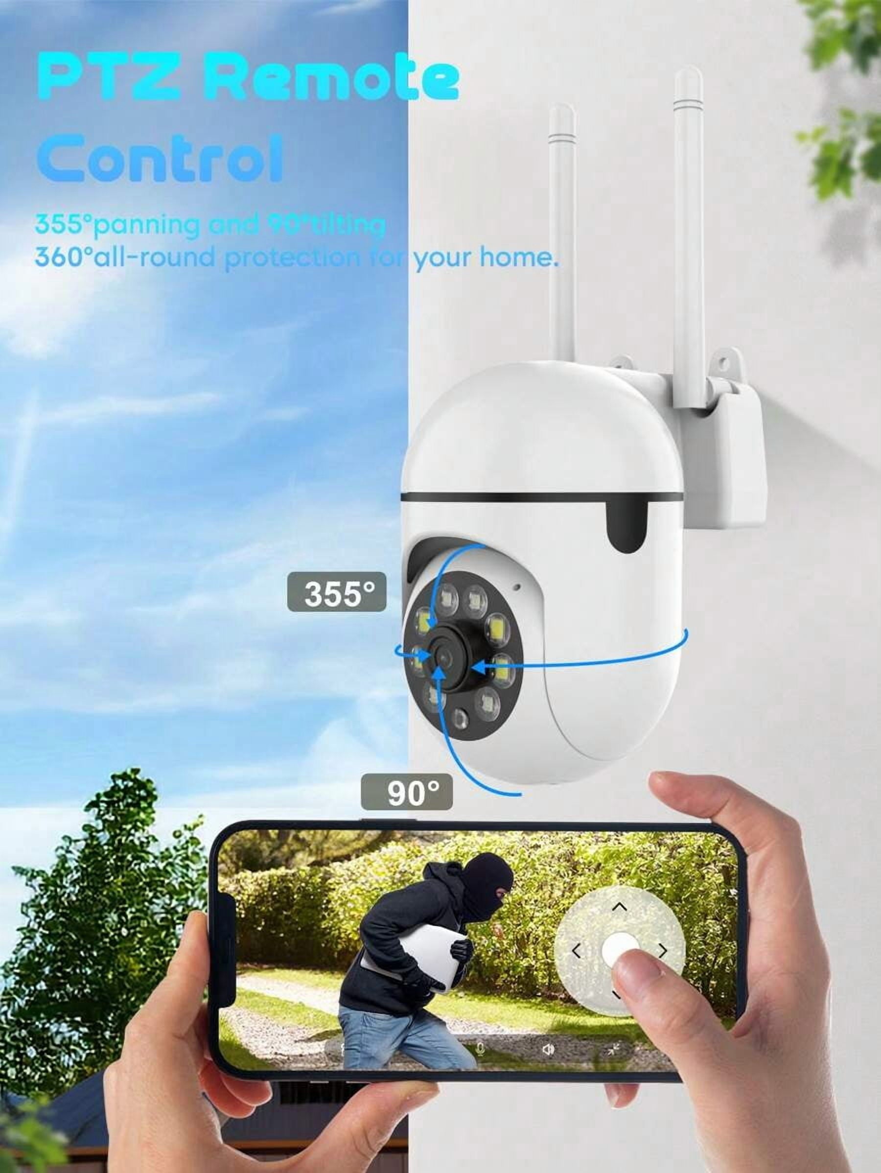 2/4pcs 1080p HD 5G Smart Home Safety Camera - All-Weather Color Night Vision, Pan/Tilt/Zoom, Bidirectional Audio, Pet Monitor With Movement Alerts - Wireless Indoor/Outdoor Security Cam