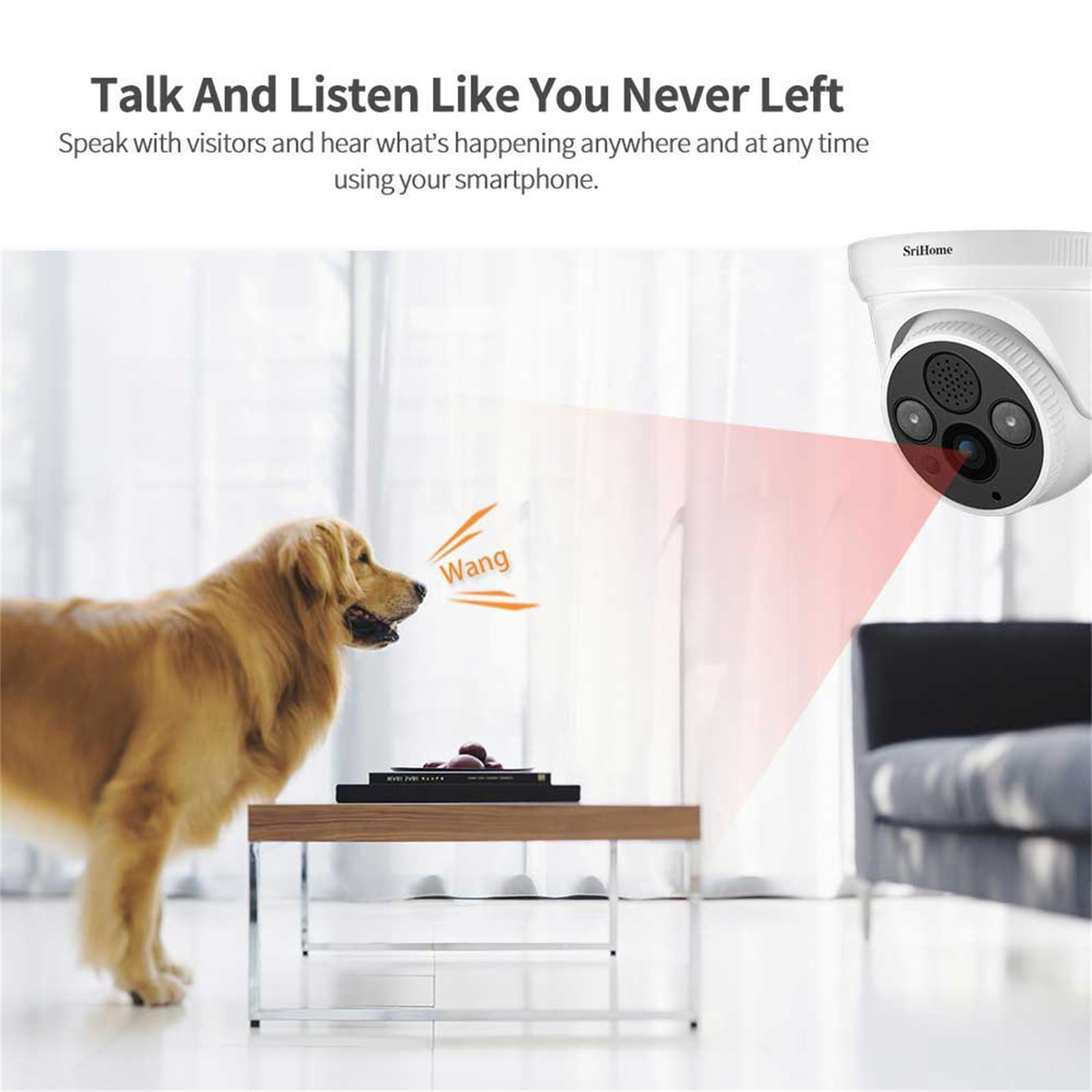 AZXY Security Camera,Surveillance Cameras Wireless,1296p Hd Security Cameras Wireless Wifi Indoor with Audio,Smart Camera for Home Indoor Pet