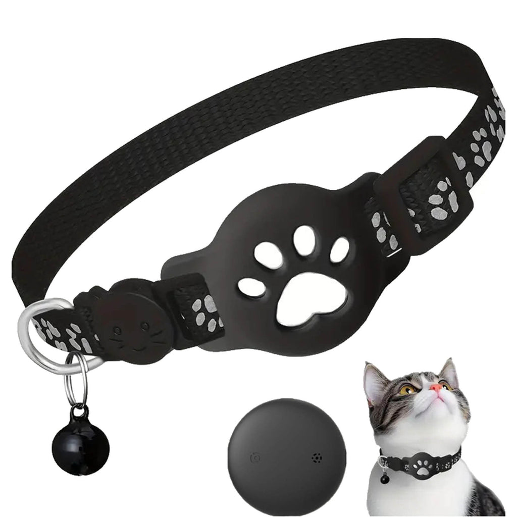 Cat Collar for Small Cats,Real Time Cat GPS No Monthly Fee,no Sim Required, Pet Anti Lost Recorder GPS Collars Works with Only, Waterproof, Reflective Strip to Choice
