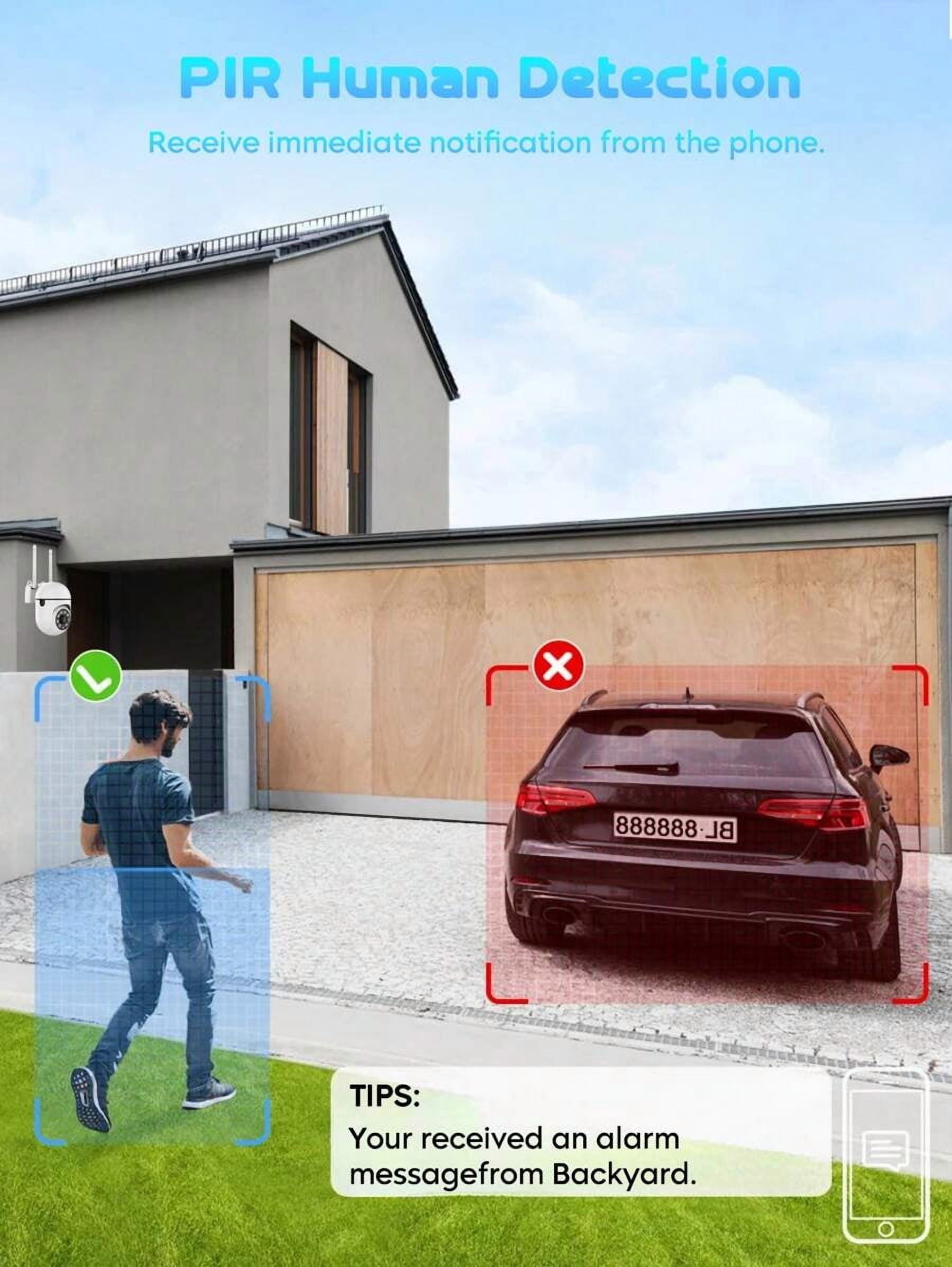 2/4pcs 1080p HD 5G Smart Home Safety Camera - All-Weather Color Night Vision, Pan/Tilt/Zoom, Bidirectional Audio, Pet Monitor With Movement Alerts - Wireless Indoor/Outdoor Security Cam