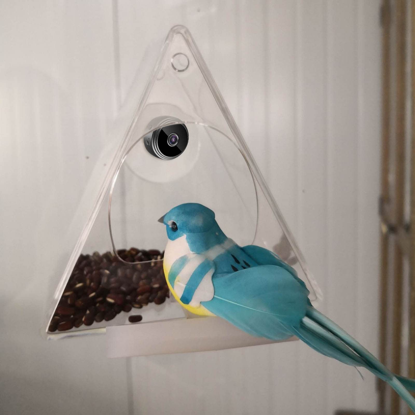Bird Feeder With Camera, Smart Bird Feeder with HD 1080P Night Version Camera, WiFi Hotspot For Remote Connection To Mobile Phone For Outdoor Bird Watching, Pictures