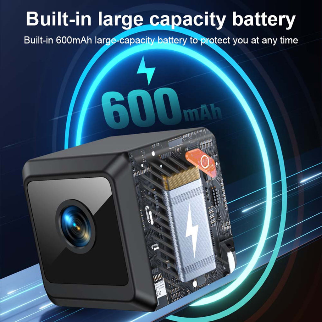 1080P WiFi Security Camera Indoor - Wireless Small Home Camera with Night Vision, 140° Wide Angle, Motion Detection & Alerts, 2.4GHz for Baby/Pet Monitoring (Black, 1.34in)​​