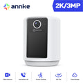 ANNKE 3MP HD Indoor POE Surveillance Security Camera with 2.4" Screen, Phone App + Two-Way Video and Audio Call, Motion Detection, Pet Camera, Baby Monitor, Table Lamp, Night Vision