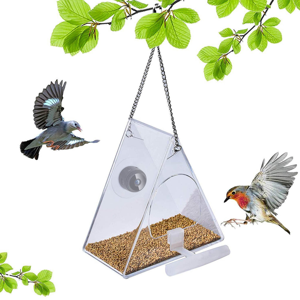 Bird Feeder With Camera, Smart Bird Feeder with HD 1080P Night Version Camera, WiFi Hotspot For Remote Connection To Mobile Phone For Outdoor Bird Watching, Pictures