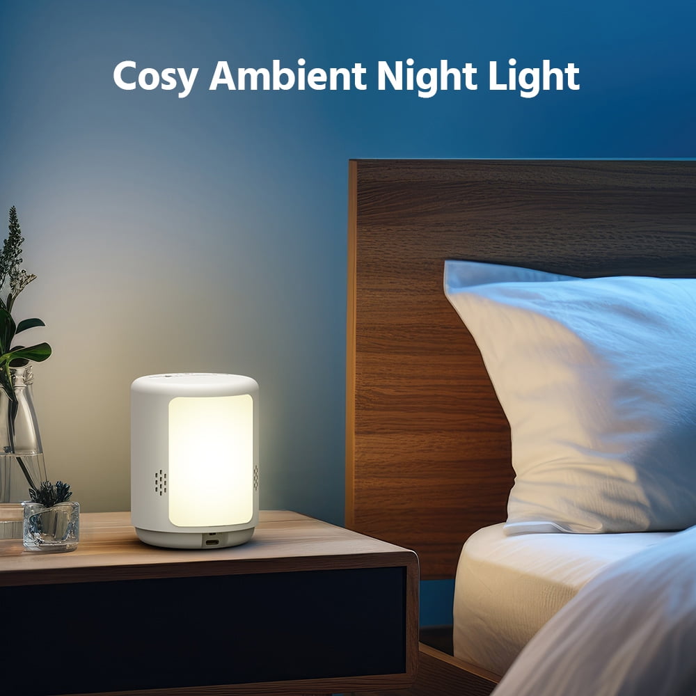 ANNKE 3MP HD Indoor POE Surveillance Security Camera with 2.4" Screen, Phone App + Two-Way Video and Audio Call, Motion Detection, Pet Camera, Baby Monitor, Table Lamp, Night Vision