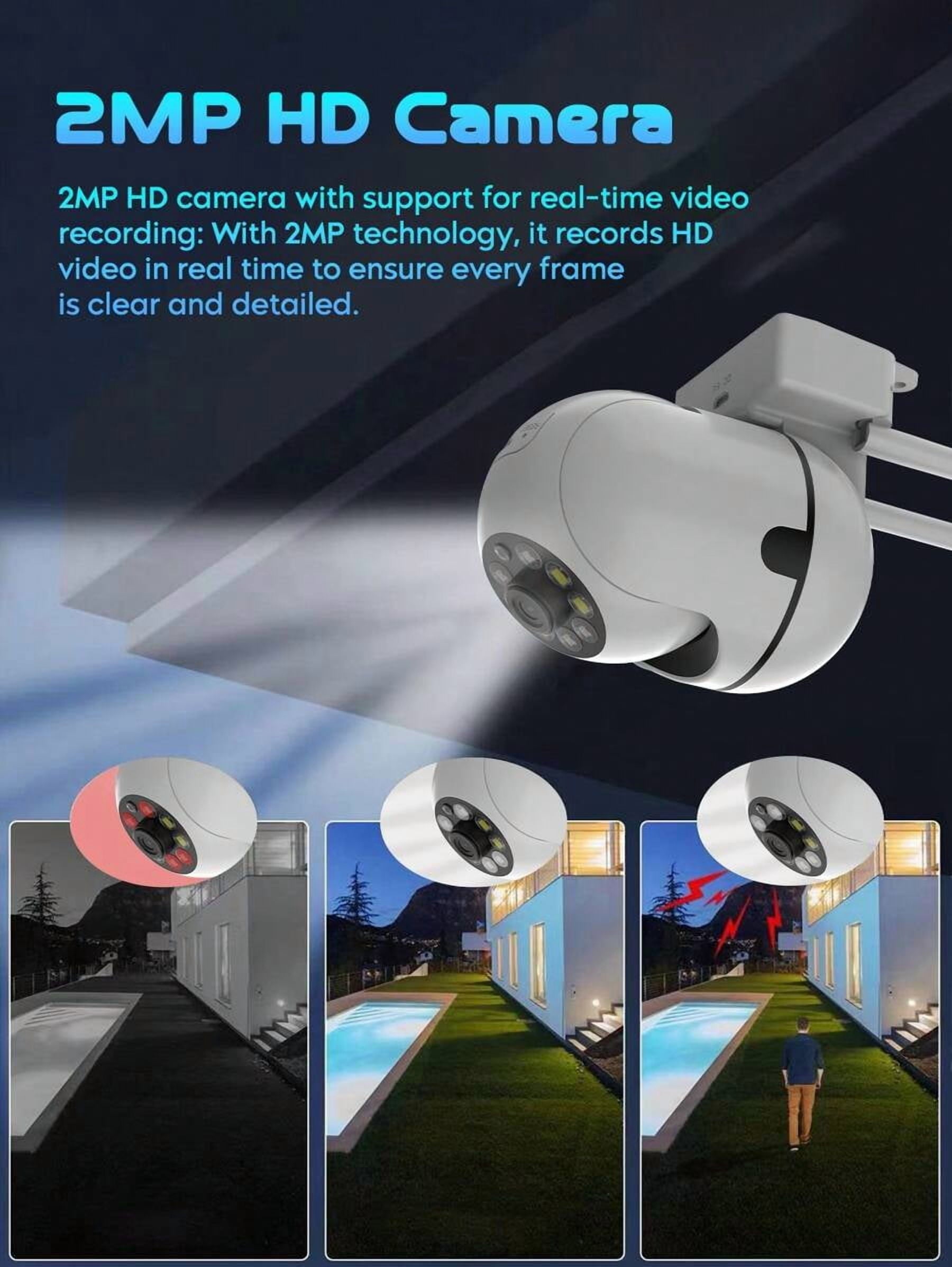 2/4pcs 1080p HD 5G Smart Home Safety Camera - All-Weather Color Night Vision, Pan/Tilt/Zoom, Bidirectional Audio, Pet Monitor With Movement Alerts - Wireless Indoor/Outdoor Security Cam